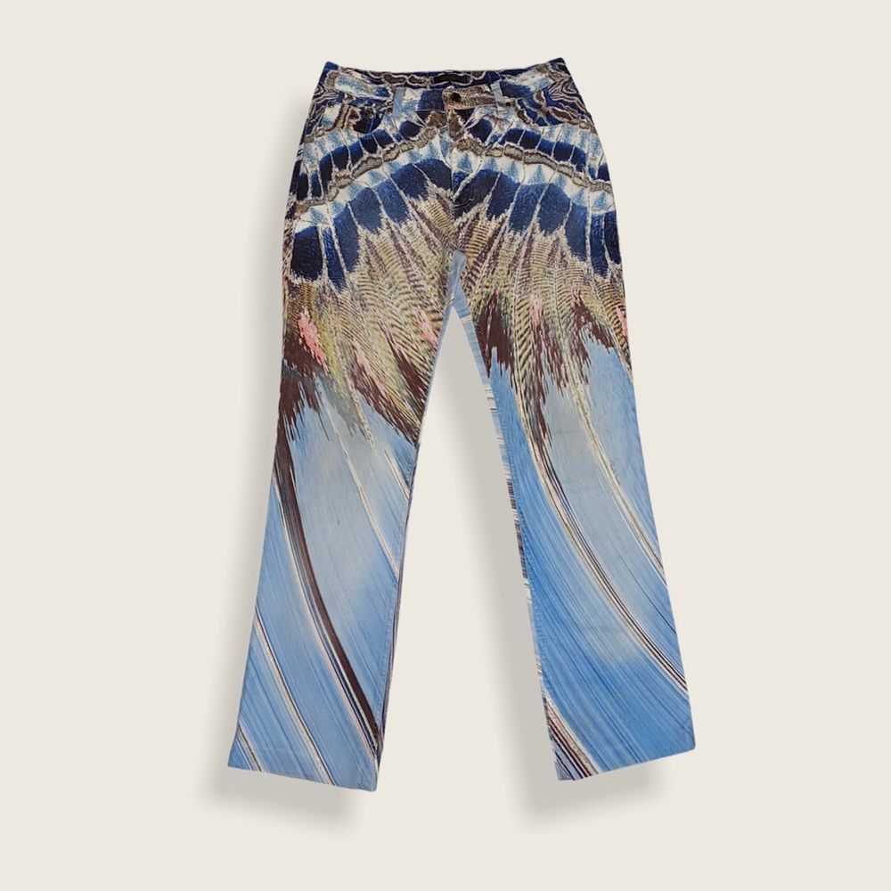 Roberto Cavalli Snake Skin print or Feather Print